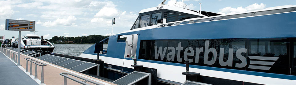 Goede bereikbaarheid: Waterbus aan kade