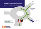 Proef doseerlicht rotonde voor kortere wachttijd vanuit de vogelbuurt.