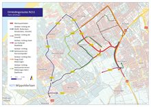 Omleidingenkaart N211 Wippolderlaan